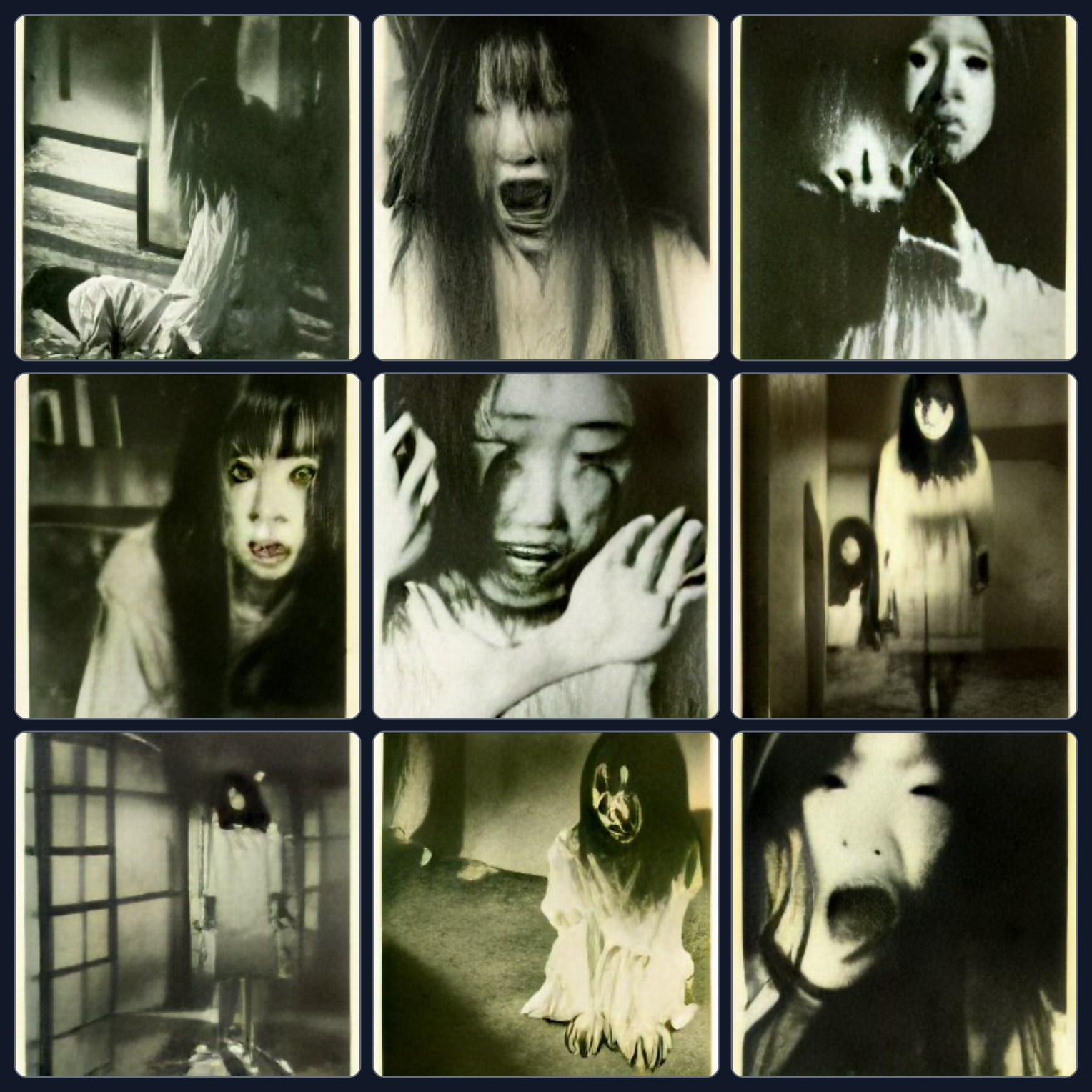 AI generated scene from Japanese horror film